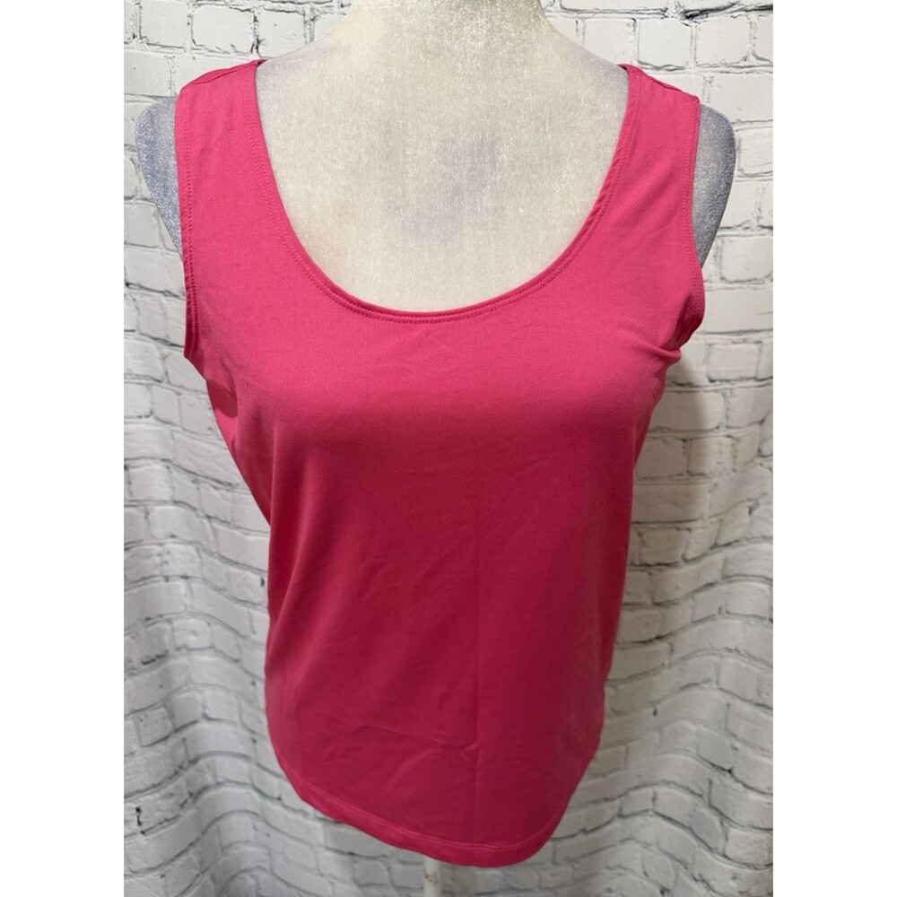 Additions By Chico's Womens Bright Pink Sleeveless Stretch Tank Top Pullover 1/M